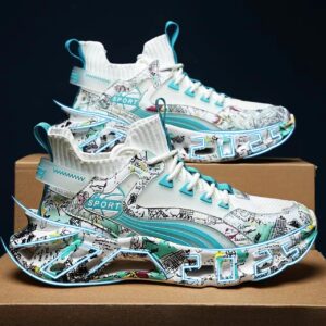 High neck breathable sport shoes