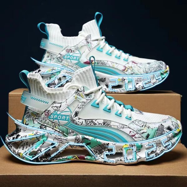High neck breathable sport shoes