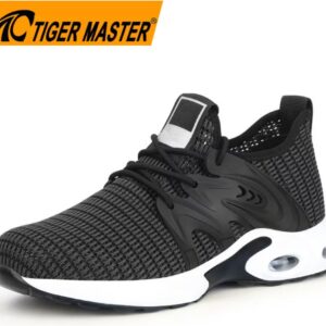 Shock Absorber Anti Slip Oil Resistant PU Sole Steel Toe Prevent Puncture Lightweight Sport Type Safety Shoes Sneakers for Men