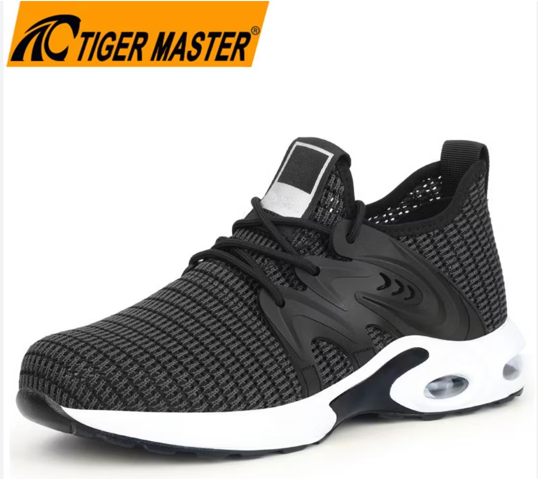 Shock Absorber Anti Slip Oil Resistant PU Sole Steel Toe Prevent Puncture Lightweight Sport Type Safety Shoes Sneakers for Men