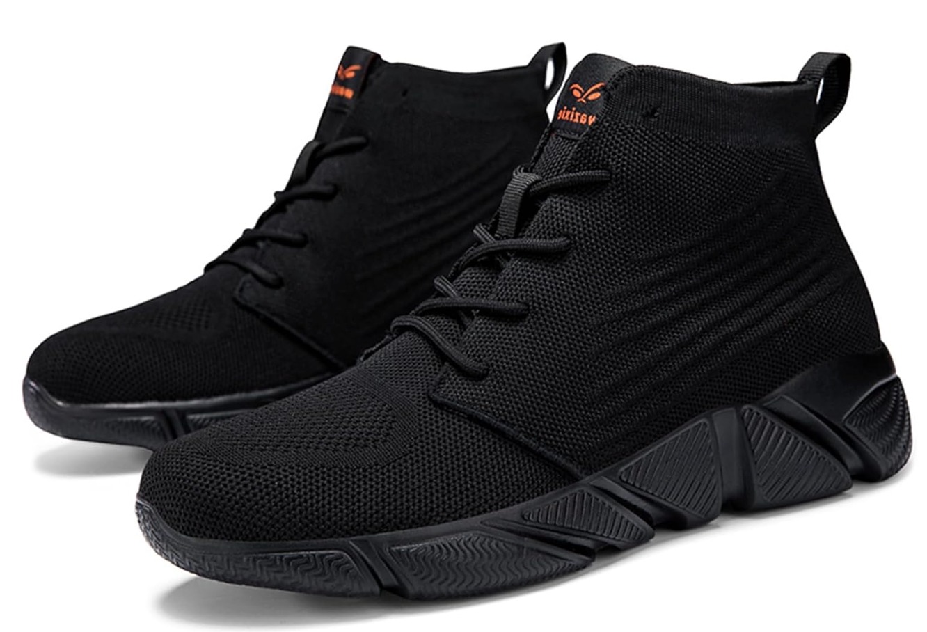Mens High Top Breathable Sock Walking Shoes Casual
